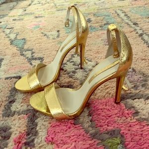 Zara gold high heel sandals